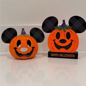 Set of 2. Disney Mickey Pumpkin Halloween